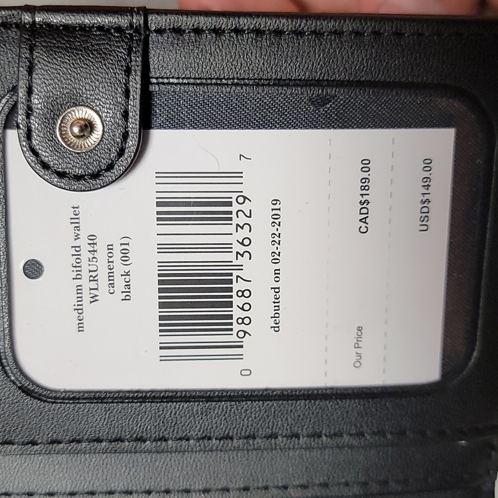 NEW Kate Spade Med Bifold Wallet Black WLRU5440 - Picture 6 of 8